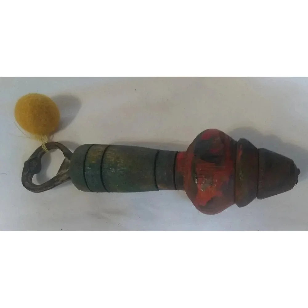 2 Bottle‎ Openers Handcrafted Handles Painted Rustic Primative Folk Art Vintage
